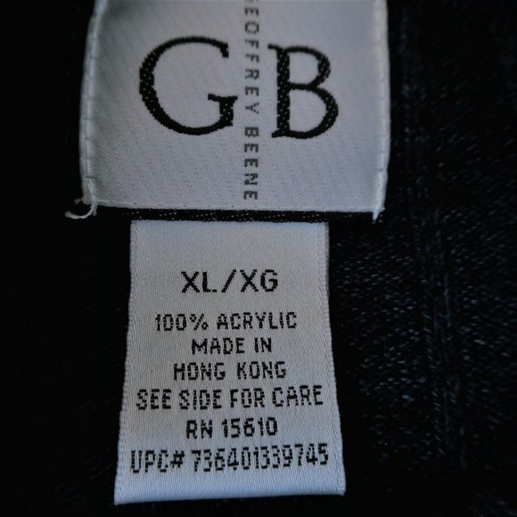 Vintage 80s Geoffrey Beene Sweater Mock NO itch Acrylic Mens Midnight Blue XL - Picture 6 of 6